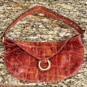 Hype Leather Women's Y2K Shoulder Bag In Reddish-Brown
